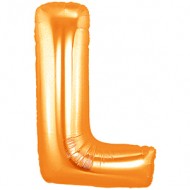 L bogstav guld folie ballon 40"/90cm (uden helium)